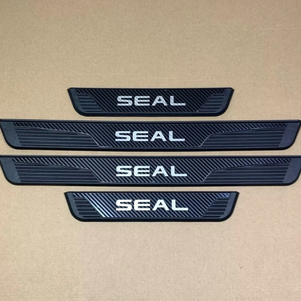 For BYD Seal 2022 2023 2024 2025 2026 2027 Car Door Sill Plate Stainless Steel Plastic Accessories Interior 3d Auto Part Sticker