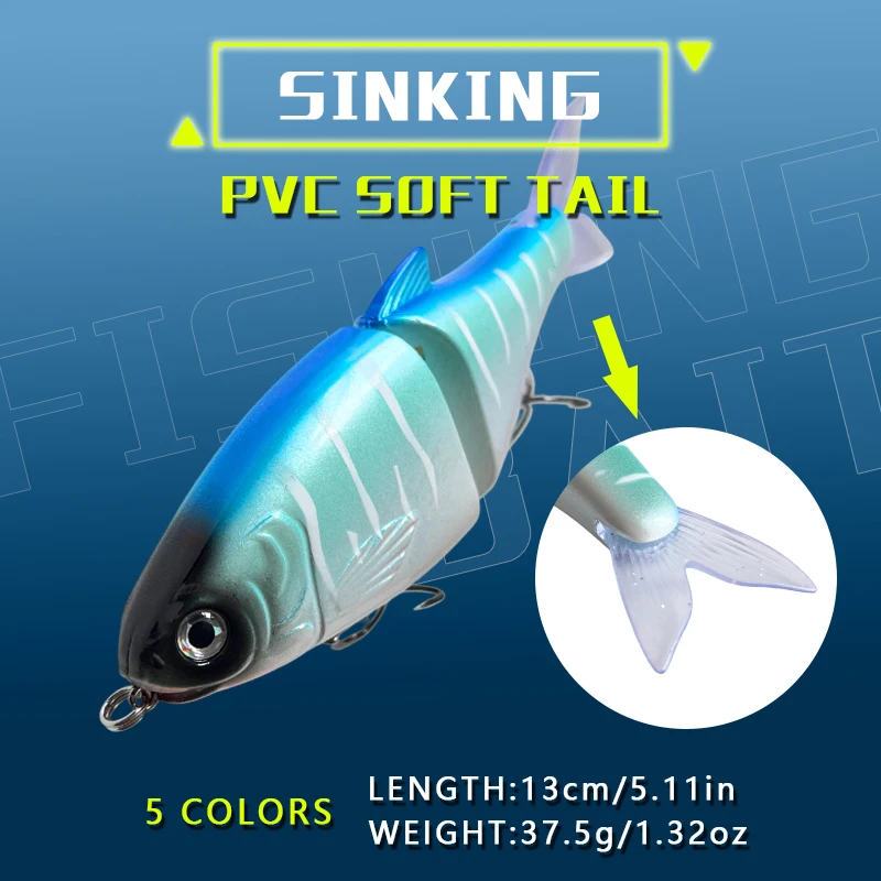 130 mm 37,5 g Vibrations-Wobbler Liple Hoops Wobbler Angler's Fishing Lures Hardbaits für Barsch Hecht – Detail 2
