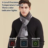 USB Heating Scarf Temperature Scarf 3 Gears Thermal Neck Wrap Electric Neck Warmer Not Inclound Battery for Camping