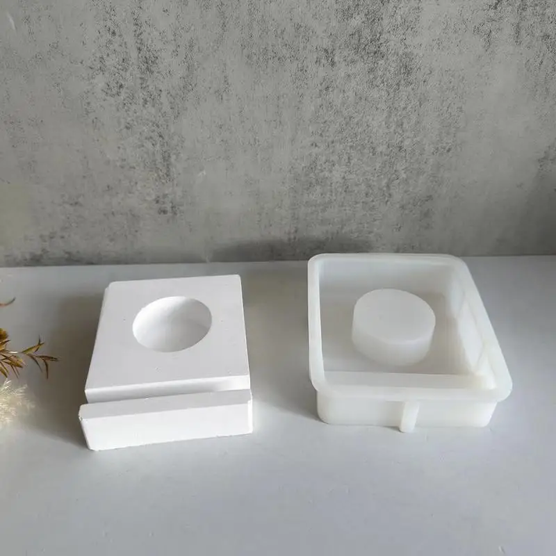 Easter Rabbit Candle Holder Silicone Mold Rabbit Kiss Butterfly Candlestick Mould DIY Aromatherapy Gypsum Decoration Mould