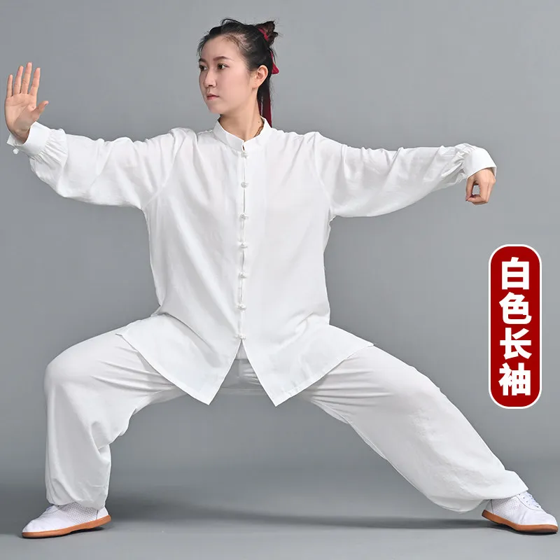 Premium High-End Women's Tai Chi Practice Uniform Spring/Summer 2026 New Embroidered Linen Blend Breathable Chinese Sty