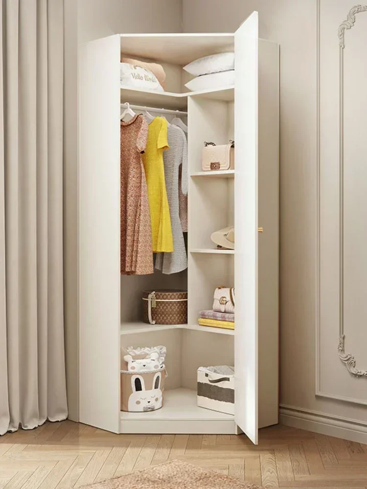 Corner Wardrobe Home Bedroom Small Room Corner Storage Organizing Cabinet Children's Small Corner Wardrobe Customization