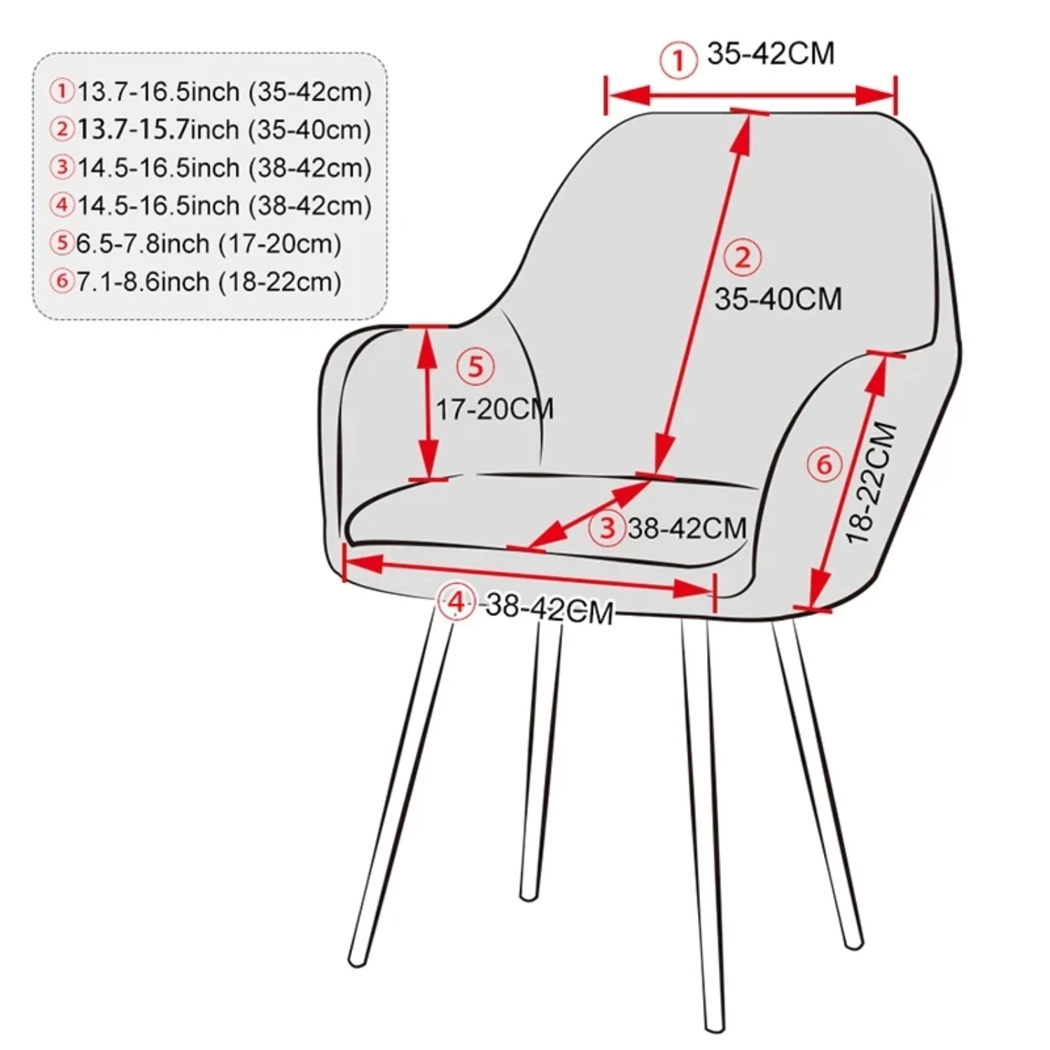 Water Repellent High Arm Chair Cover - Elastic, Removable, Solid Color Dining Chairs Slipcovers for Hotel Wedding Armchair