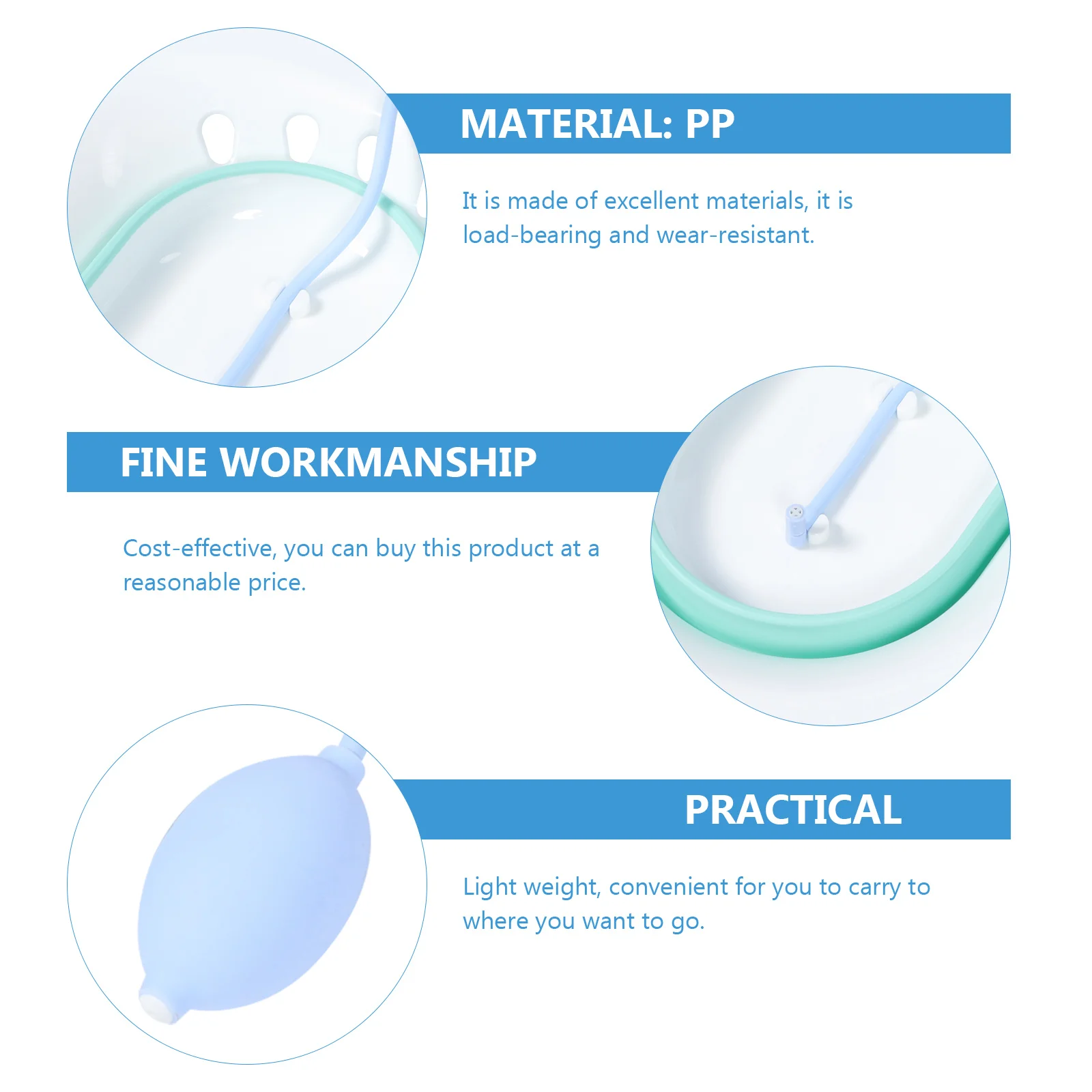 

1 set 1 Set Folding Bidet Basin Ergonomic Sitz Bath For Hemorrhoid Postpartum Care With Draining Tube Household Toilet Seat Wash