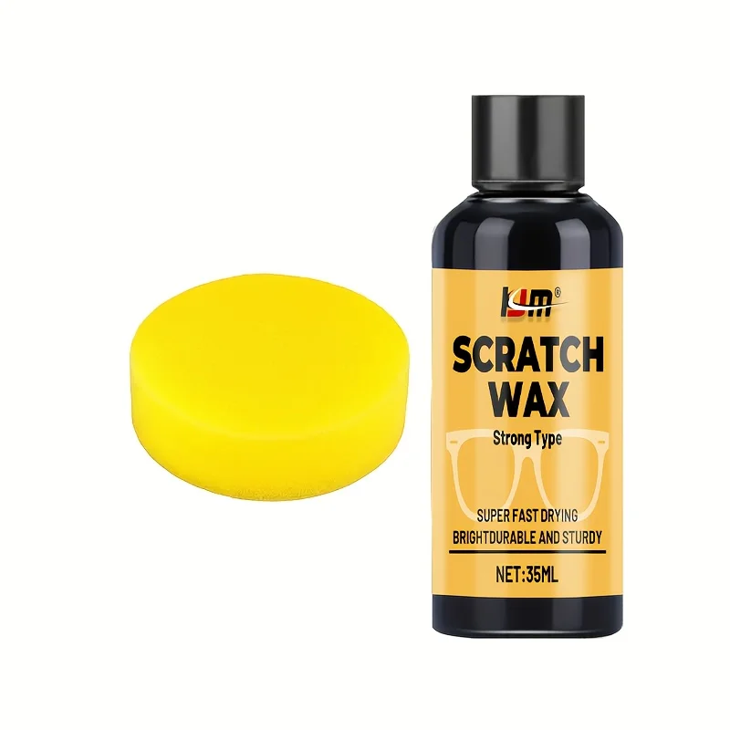 Pasta riparatrice per occhiali: crema per la cura antigraffio, gialla riducente e ringiovanente, adatta per occhiali, occhialini da nuoto, ecc.