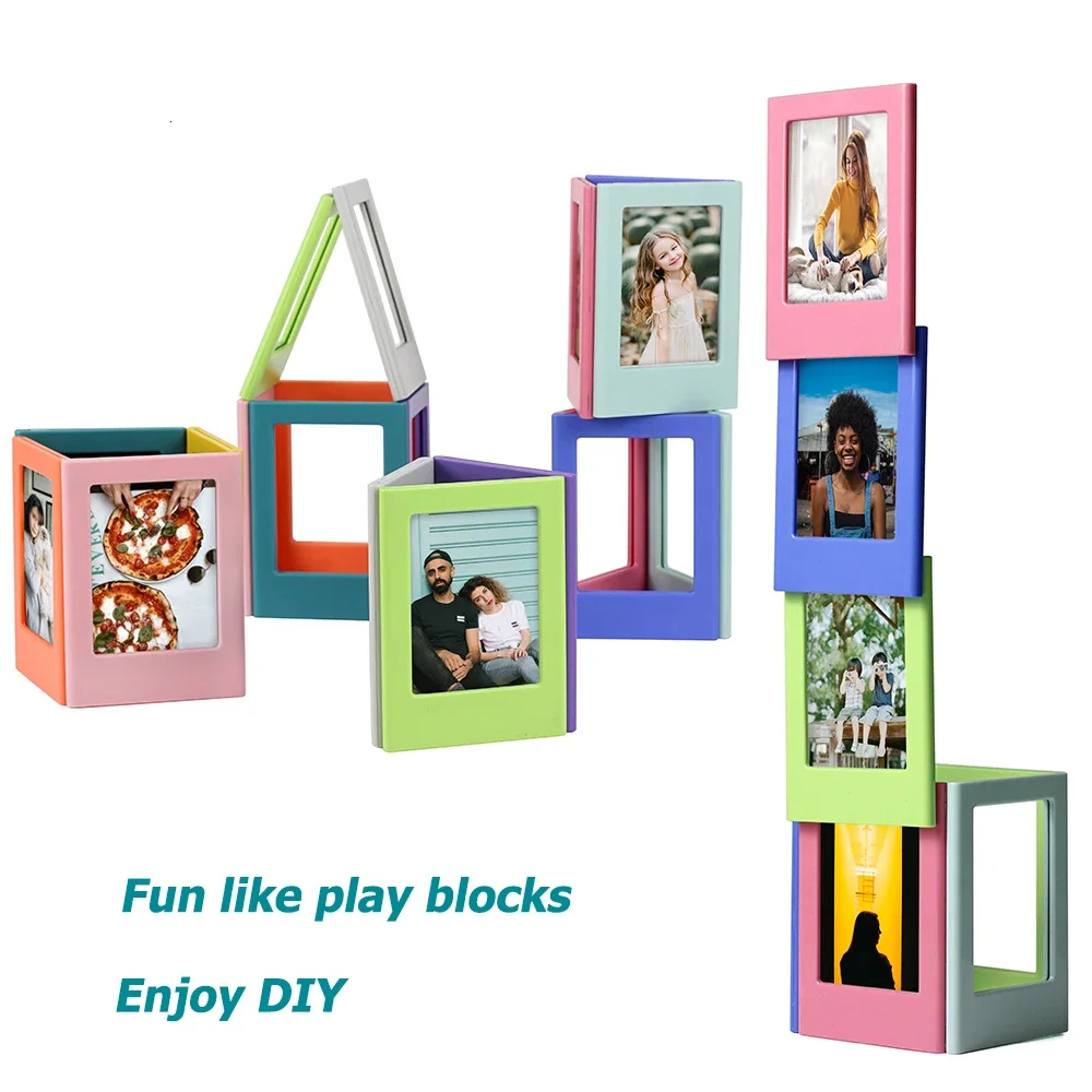 Vibrant Magnetic Photo Frame for Fujifilm Instax Mini 3 Inch Instant Photo Frame Compatible for Mini 12 11 7S 25 40 70 90 Evo view 5