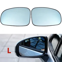 Car Door Side Rearview Mirror Heated Lens Blue Glass With Heating For Toyota Prius 2010-2017 Mark X Reiz Wish