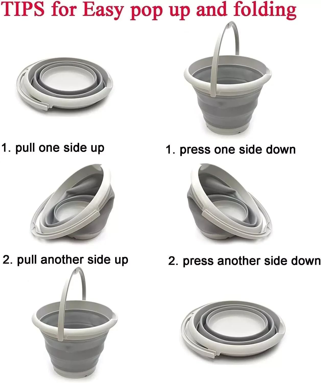 RV قمع المياه حشو المرحاض فلوش حشو قمع 10L للطي للطي السيليكون دلو أطقم لقافلة Campervan متنقل #5