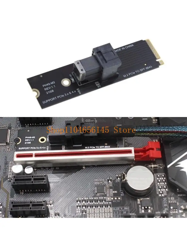 652F M.2 PCIE to SFF-8643 Expansion Card M.2 NVME Converter Card PCIe To SFF-8643