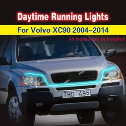 LED DRL Car Daytime Running Light For Cars LED Lighting Strip Flexible For Volvo XC90 2004-2014 Car Accessories Auto Headlight