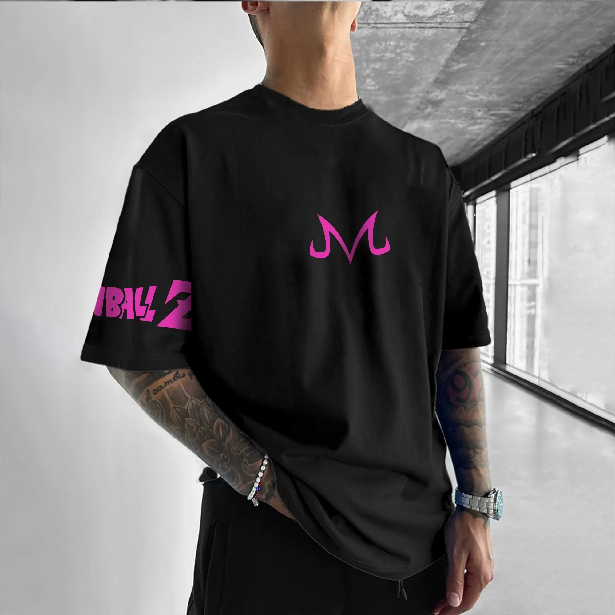 Koszulka Dragon Ball Goku z nadrukiem, bawełniana, z krótkim rękawem, luźny krój amerykański, męska i damska, letnia, oddychająca, sportowa, z okrągłym dekoltem, Ins