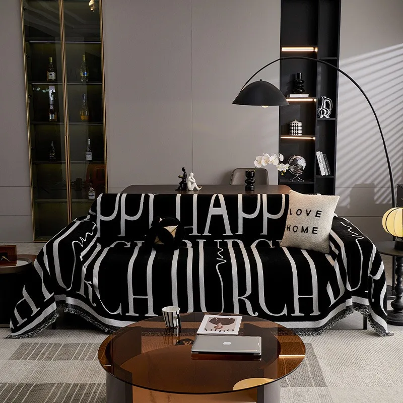 Full Cashmere Sofa Cover Fabric - Suitable for All Seasons - One-piece Dust-proof Sofa Blanket - Sofa Cover