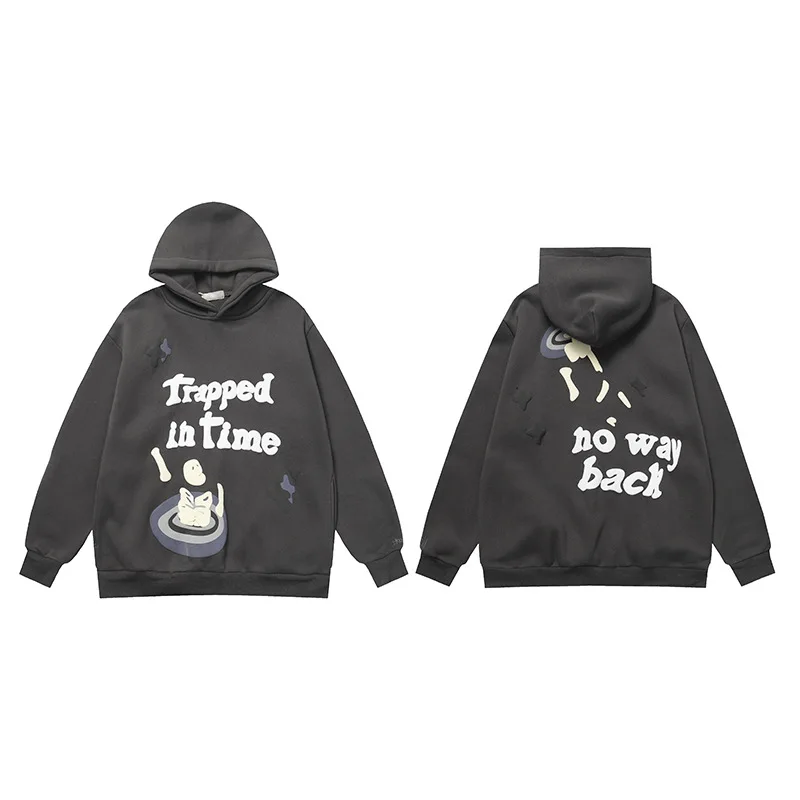 

Harajuku Broken Planet Puff Hoodies Women Oversized Streetwear goth Sweatshirt grunge Women Couples korean gothic Y2k Clothes