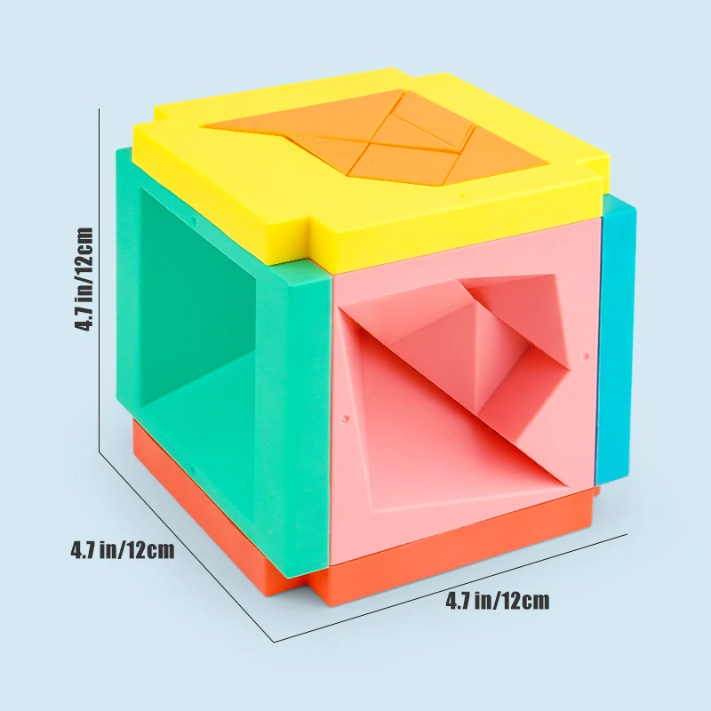 لعبة ألغاز تانجرام ثلاثية الأبعاد لتعليم العلوم الإبداعية للأطفال، لعبة تعزيز الدماغ #5