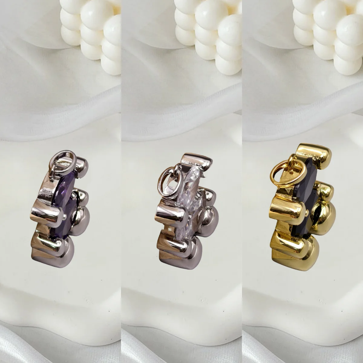 El último colgante de cristal de oso bonito de lavanda Original español, colgante de collar de moda de lujo, regalos exquisitos para mujer.