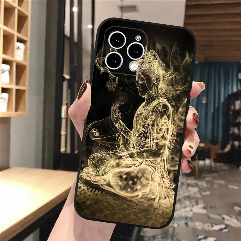 

The Buddha Art Phone Case Carcasa Funda For iPhone 17 Pro Max Air 16 15 14 13 Pro Max 15 16 Pro 15Plus Case
