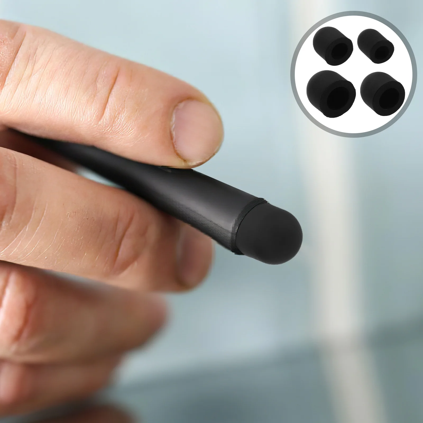 

60Pcs Touch Screen Pen Tips Replacement High Sensitivity Silicone Stylus Nibs No Scratch for Tablets Phones Laptops 5 6 7 8Mm