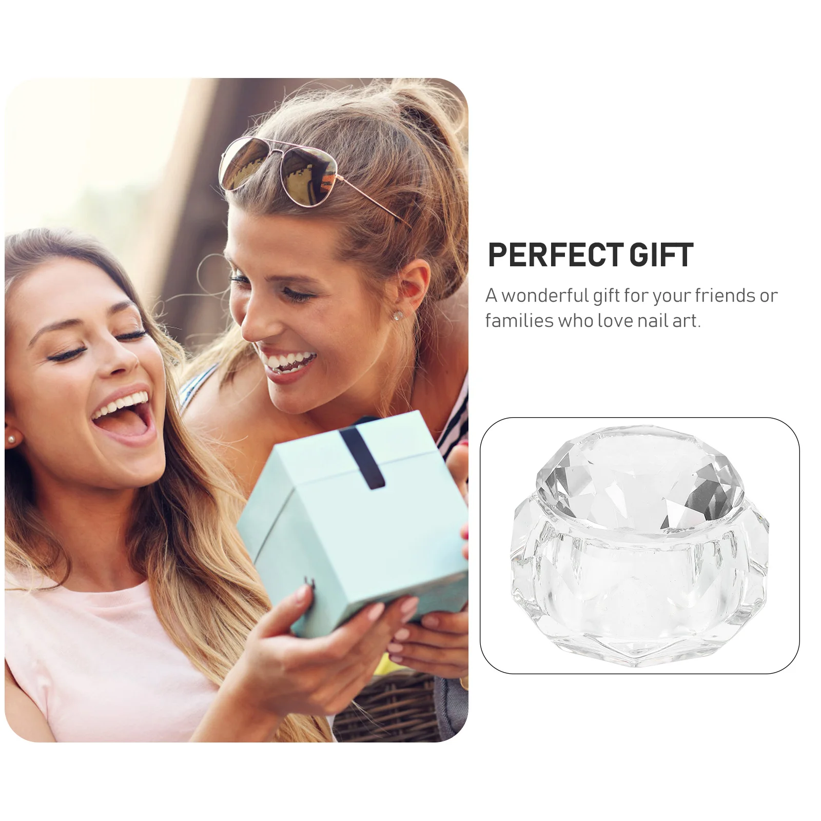 

Crystal Nail Art Cup Irregular Design Transparent Liquid Capacity Mixing Tool for Enthusiasts Beginners Thick