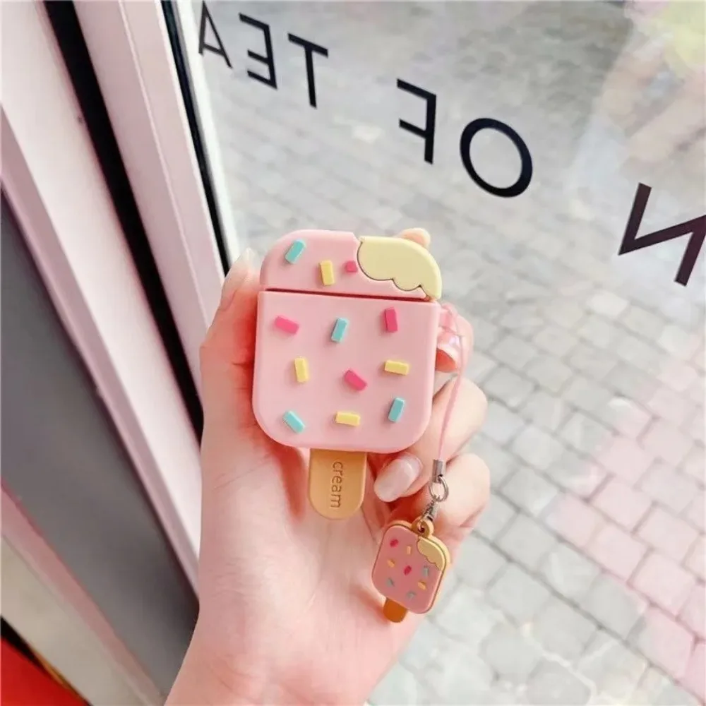 Etui na słuchawki 3D Ice Cream do Apple AirPods 1 2 3 Pro Pokrowiec na słuchawki AirPods Bezprzewodowe etui z funkcją ładowania słuchawek Air Pods