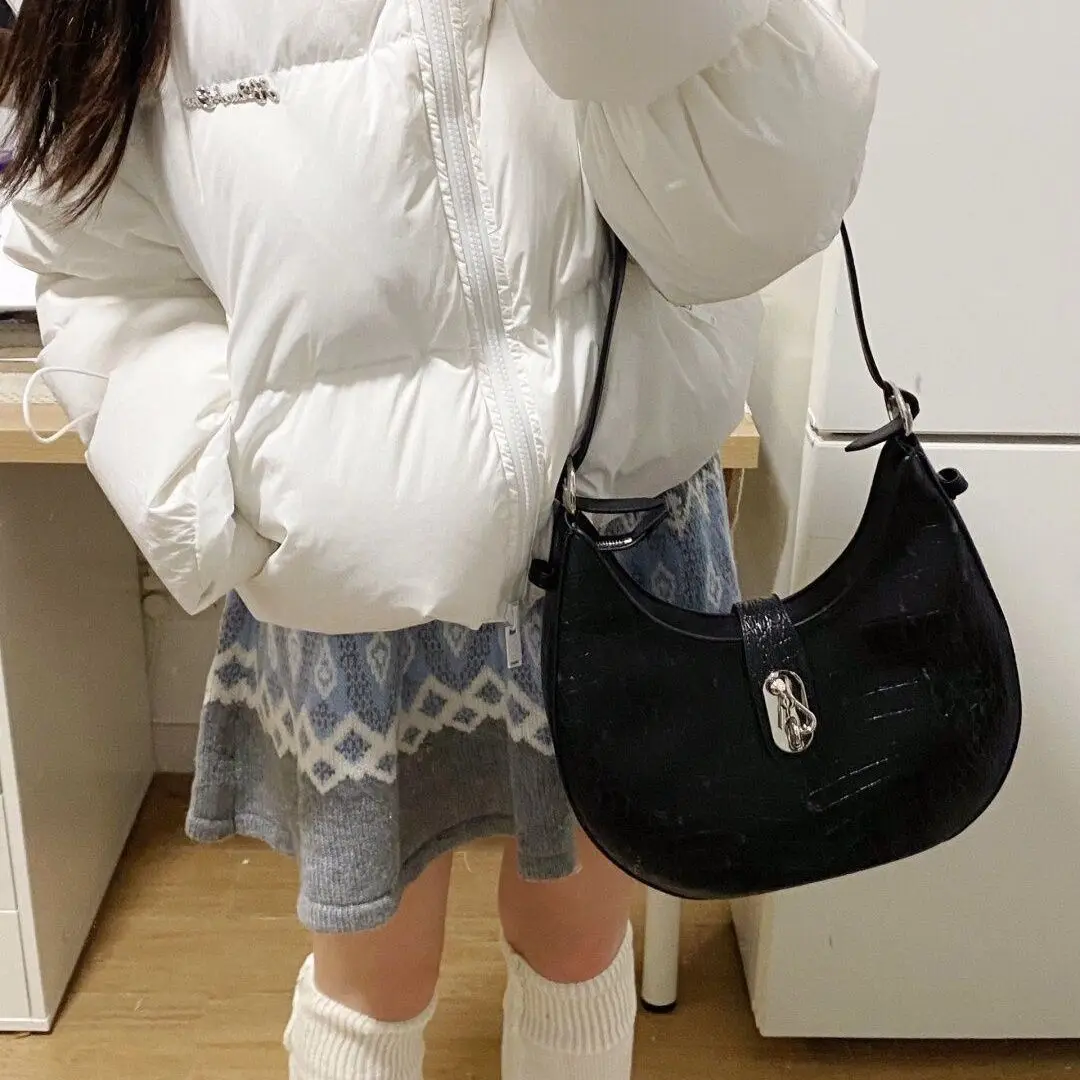 2000s Y2K Sweet Girls Students Knit A-Line Skirt Christmas Retro Fair Isle Elastic Waist Flared Mini Skirt with Nordic Geometric
