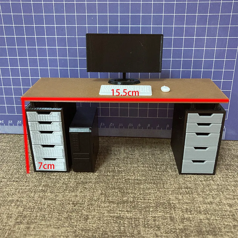 1:12 مكتب مكتب كرسي لوحة المفاتيح الماوس مجموعة عمل الشكل الملحقات Figma متوافق Mecha فتاة دمية Diorama المشهد الدعائم