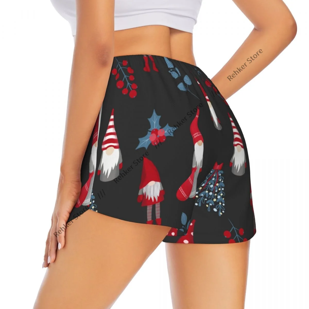 

Шорты для йоги для женщин, шорты для фитнеса, байкерские спортивные шорты для бега, скандинавские троллы с цветочным принтом, быстросохнущие с карманом