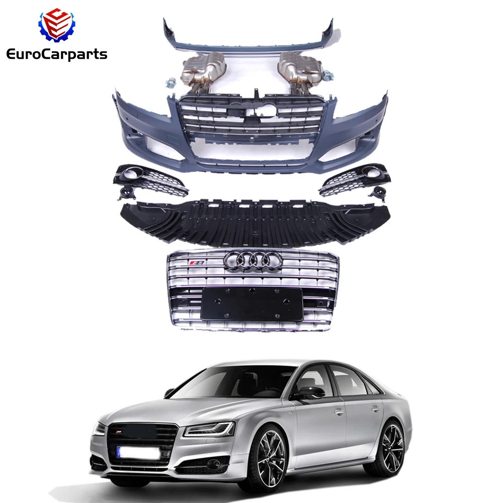 

Body Kits Fit for AD A8 2015/2016year to S8 Style Update PP Material with Exhaust System Auto Upgrade Facelift Set