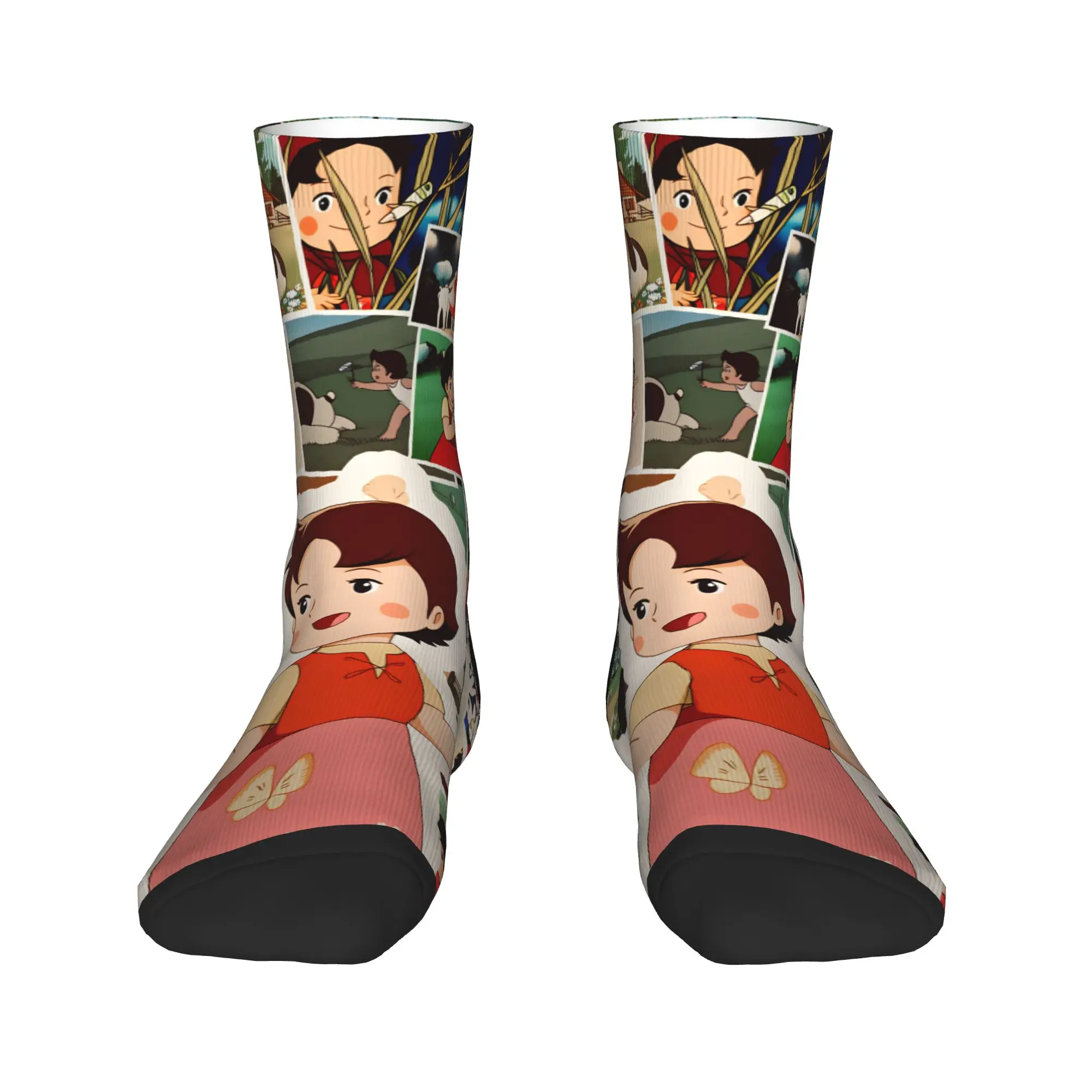 Happy Heidi Stockings  Pattern Funny Socks Spring Anti Slip Socks Women Men Cycling Quality Socks