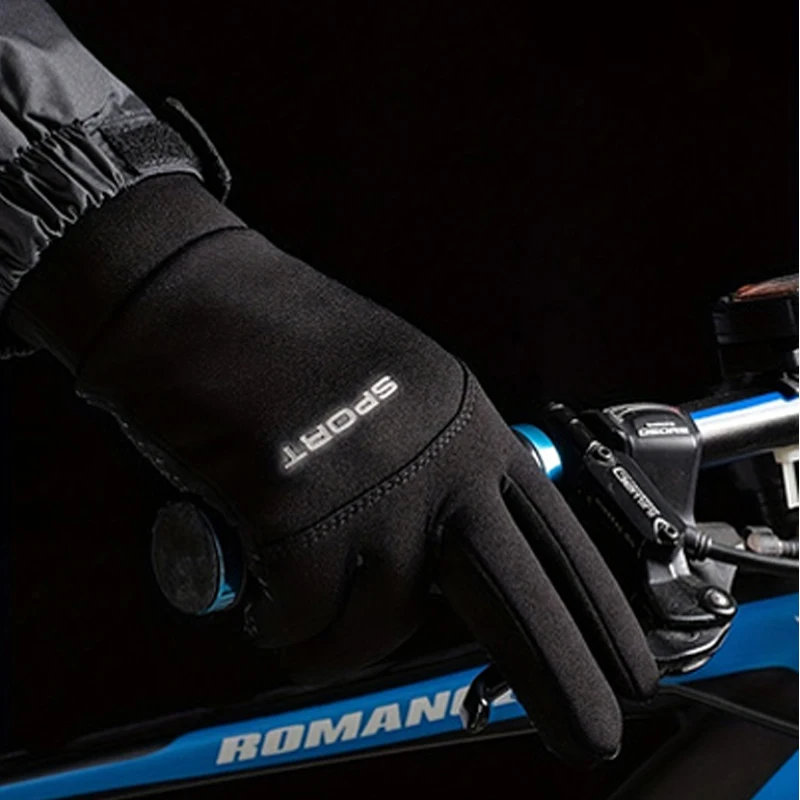 Winter Warm Gloves For Men And Women Waterproof Riding Windproof Cold Proof Outdoor Cycling Special Anti-sSlip Touch Screen