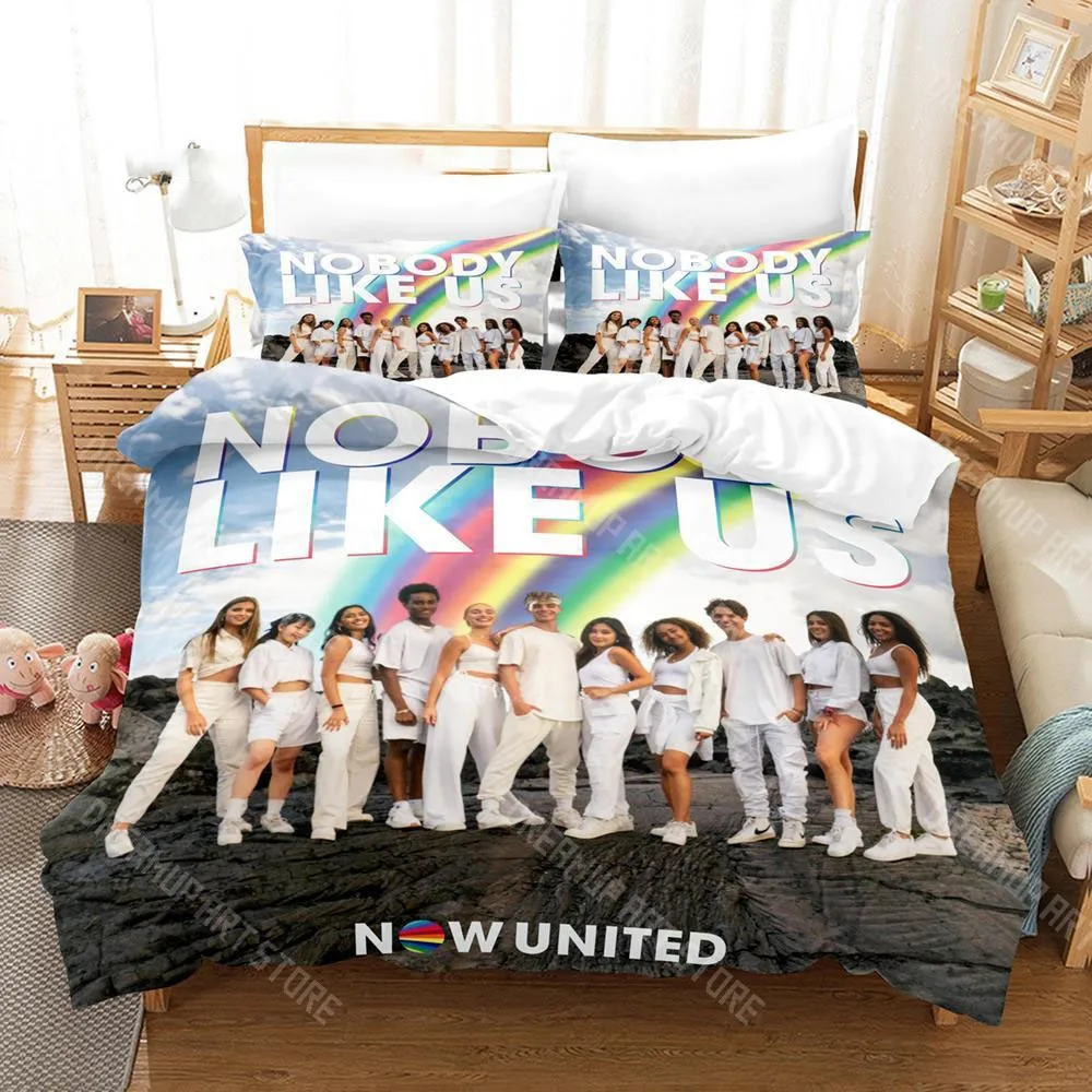 3D Printed Now United NU Band Bedding Set for Boys Girls Duvet Cover Pillowcase Twin Queen King Full Single Double Sizes