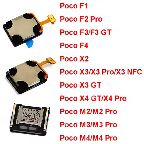 Built-in Earphone Earpiece Top Ear Speaker For Xiaomi POCO F1 Poco X3 NFC F3 GT X2 M3 M2 F3 F2 F4 Pro M4 Pro 4G Replacement