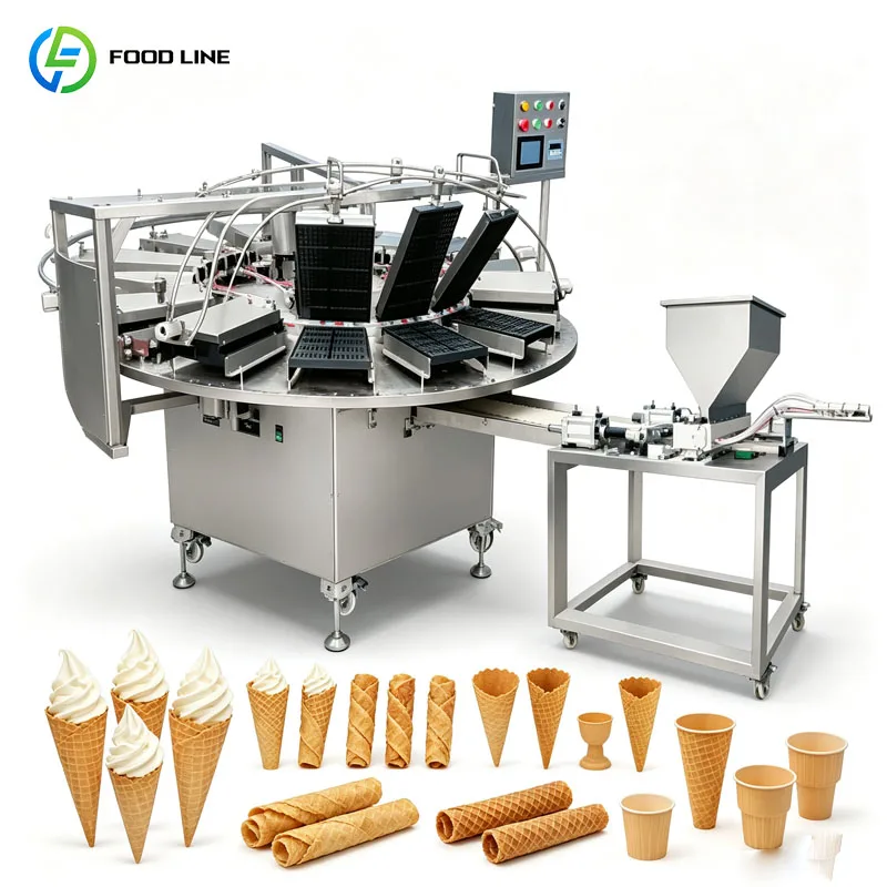 Automatic Wafer Roll Production Machine Commercial Crispy Roll Wafer Stick Bakery Equipment Customized