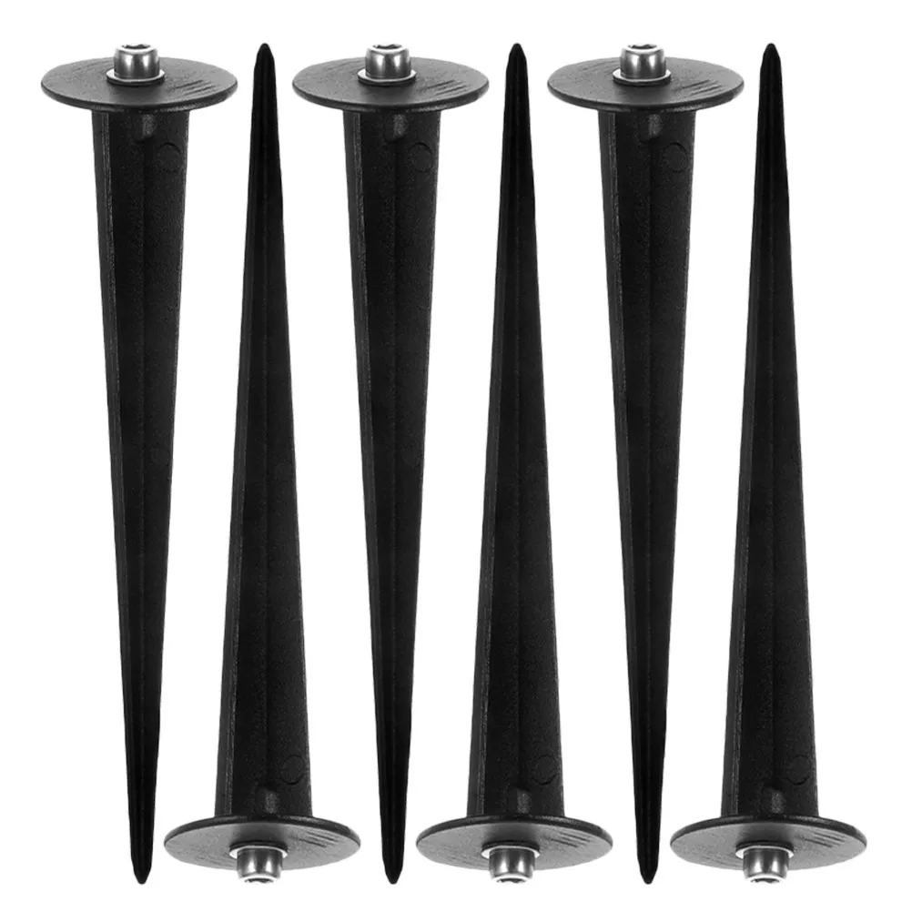 6Pcs Solar Light Stakes Aluminum Replacement Yard Ground Stake Kit Durable Waterproof Metal Spikes for Outdoor Pathway Lights