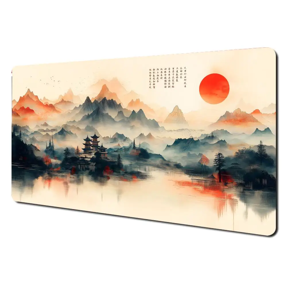 

Chinese style ink landscape Mouse Pad Large Gaming Non-slip Office Accessory Computer Laptop Tablet Mat Art Mausepad PC Playmat