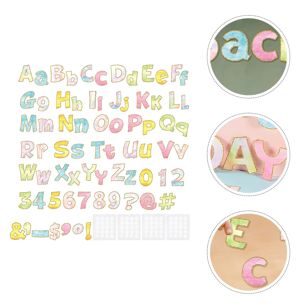 مجموعة واحدة من قطع الورق الأبجدية المائية للوحة الإعلانات وديكور الفصل الدراسي وحروف المعلم والالتصاق على الحروف لغرفة اللعب على الحائط #2