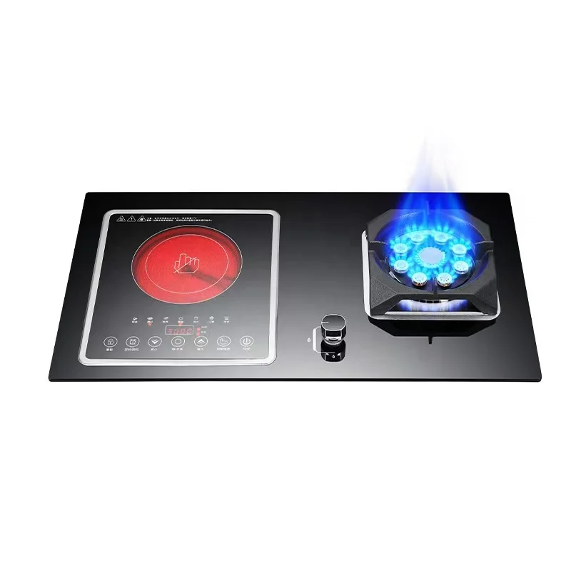 

Встраиваемая коммерческая кухонная плита для дома с 2 конфорками: гибридная газовая плита, электрическая инфракрасная индукционная керамическая варочная панель