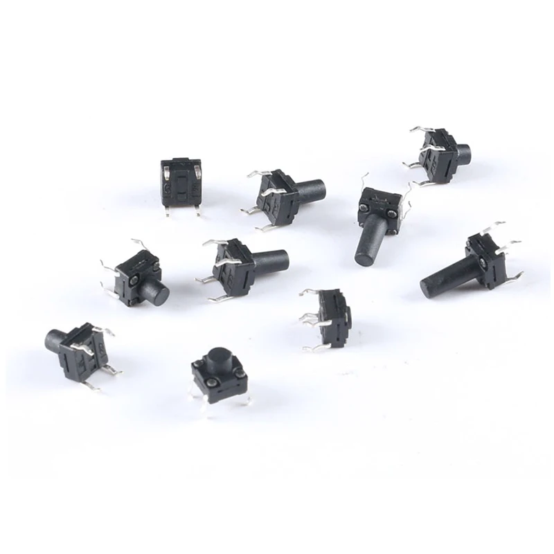 10 sztuk DIP 4pin 6x6x4.3/5/6/7/8/9/10mm dotykowe przełączniki przyciskowe wysokość: 4.3 5 ~ 12MM 4P wodoodporny 6x6 przełącznik kluczykowy — zdjęcie 5