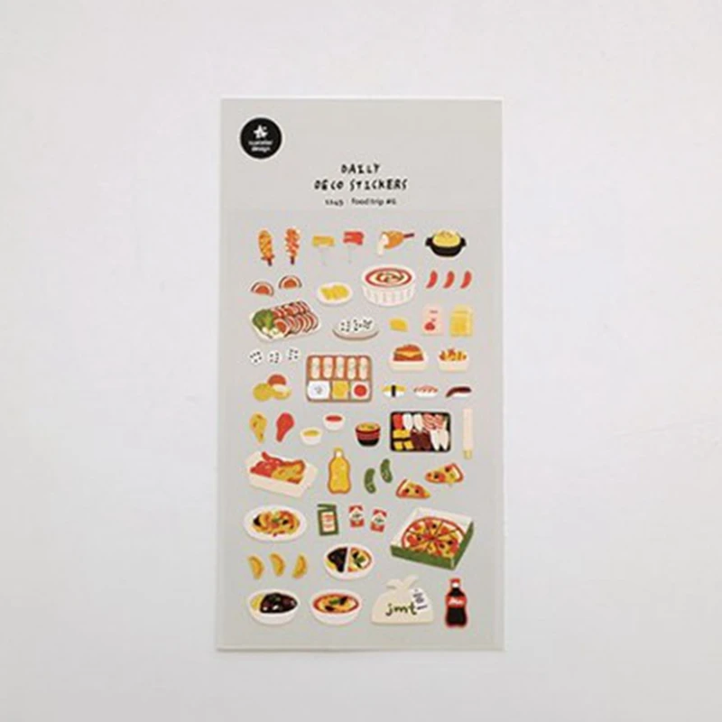 Suatelier Food Trip 6 Naklejka Śliczne Scrapbooking Journaling Naklejka dekoracyjna Koreańskie artykuły papiernicze Materiały rzemieślnicze