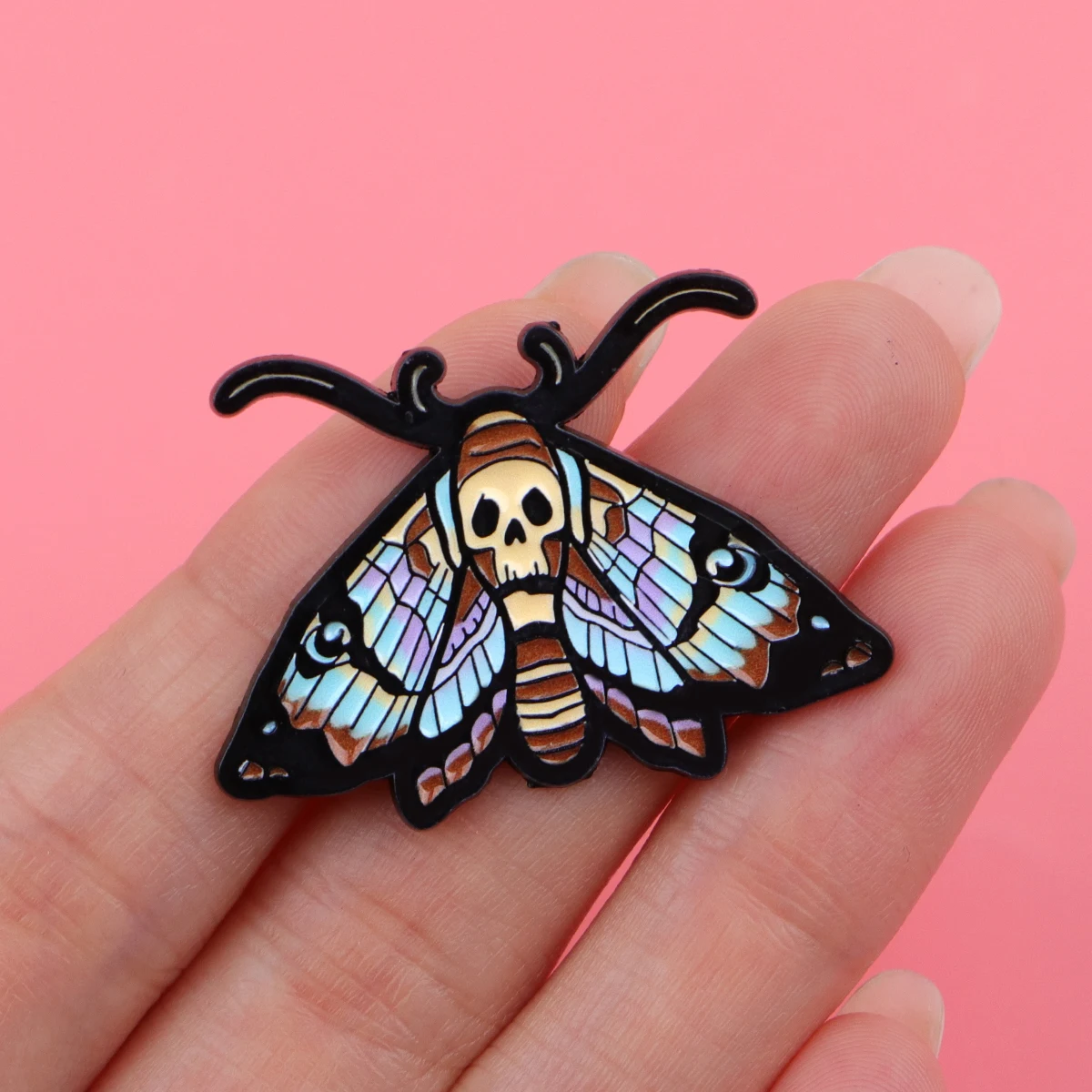 Mothman "Emotional Support Cryptid" Enamel Pins Gothic Moth Brooch for Jackets & Gifts Punk Jewelry Clothing Decoration - view 3
