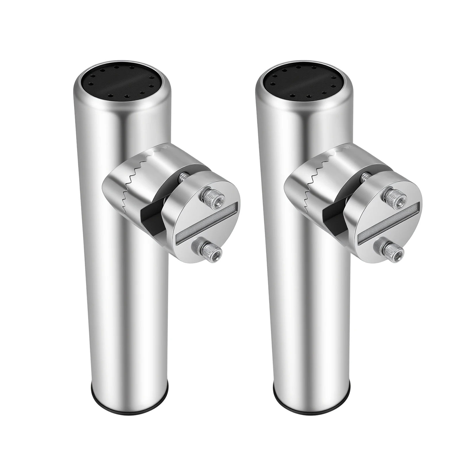 2 Stück Marine-Angelrutenhalter 19-25MM Angelrutenhalter aus Edelstahl, PVC für Yachten Boote 360° ° Anpassung – Detail 12