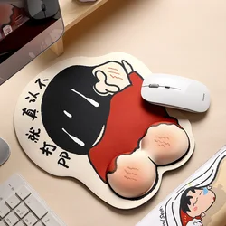 Anime Cartoon C-Crayon Shin-chans Mousepad Boy Pad Mats Keyboard Wrist Rest Nonslip Ergonomic Hand Support Mice Mat For Office
