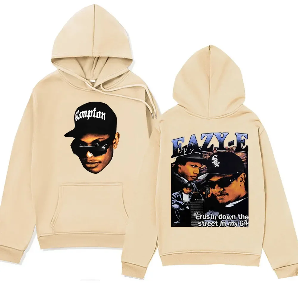 Rapper Eazy E Cool Print Hooded Men's Vintage Trendy Hoodies Oversized Casual Streetwear Hip Hop Unisex Comfortable Sweatshirt