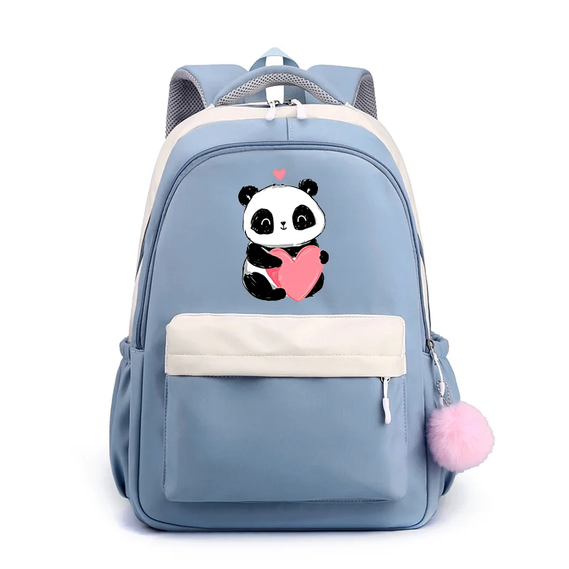 Neuer süßer Cartoon-Panda-Muster-Rucksack für Jungen und Mädchen, Schultasche, niedlicher Panda-Rucksack, große Kapazität