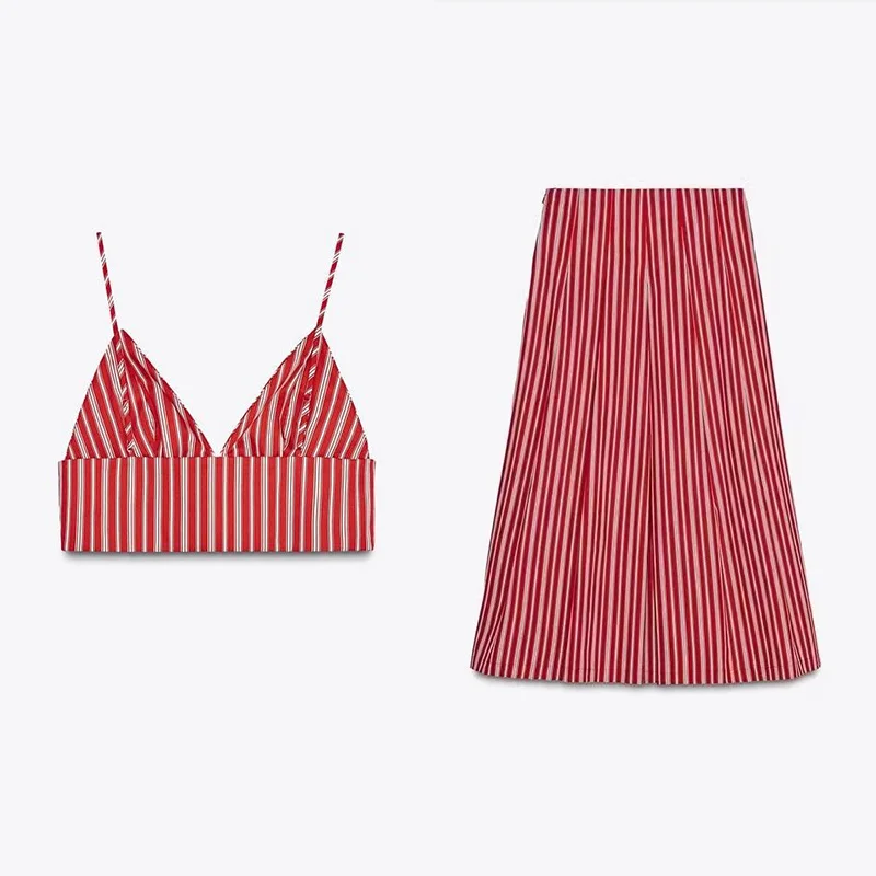 

High Waist Stripe ter Ne Skirt Women's Faion Spring 2025 Polyester Fiber Z Brand Ensemble