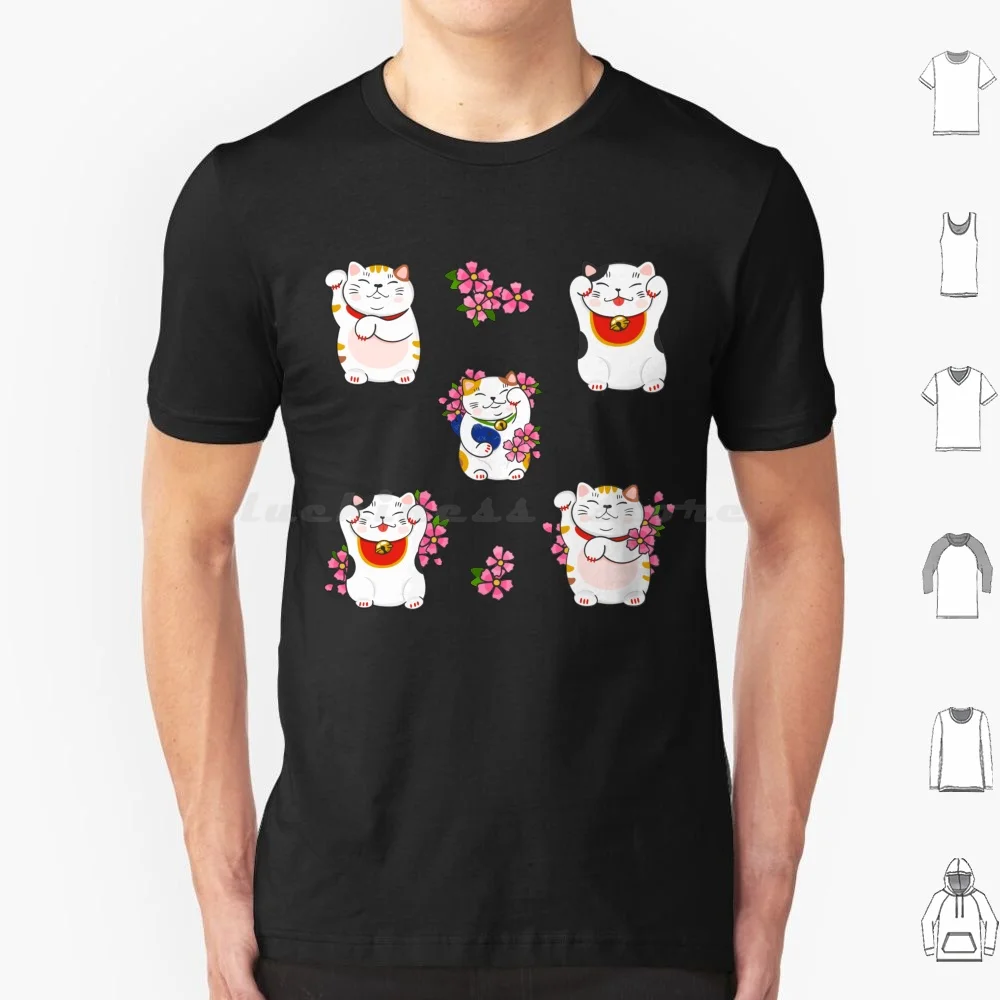 

Lucky Cat-Maneki Neko Футболка Хлопок Мужчины Женщины DIY Принт Lucky Cat Maneki Neko Lucky Cat Maneki Neko Lucky Cat Maneki Neko