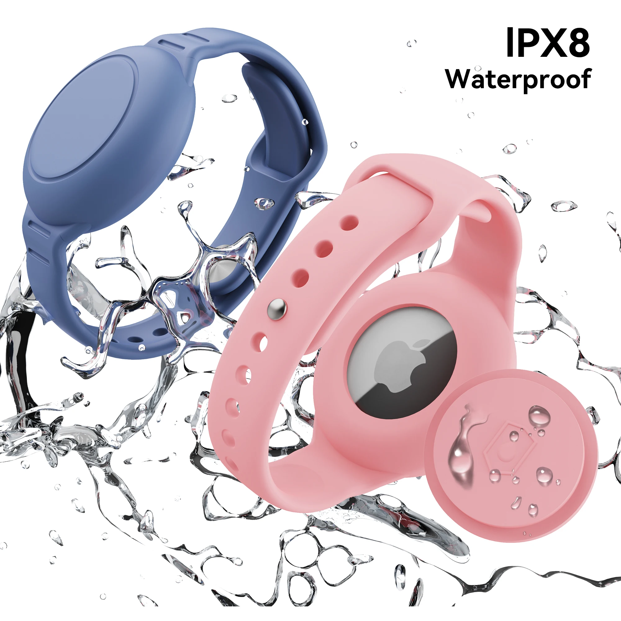 Waterproof Airtag Holder for Kids Bracelet Children Soft Silicone Air Tag case Hidden Wristband GPS Tracker for Apple AirTags