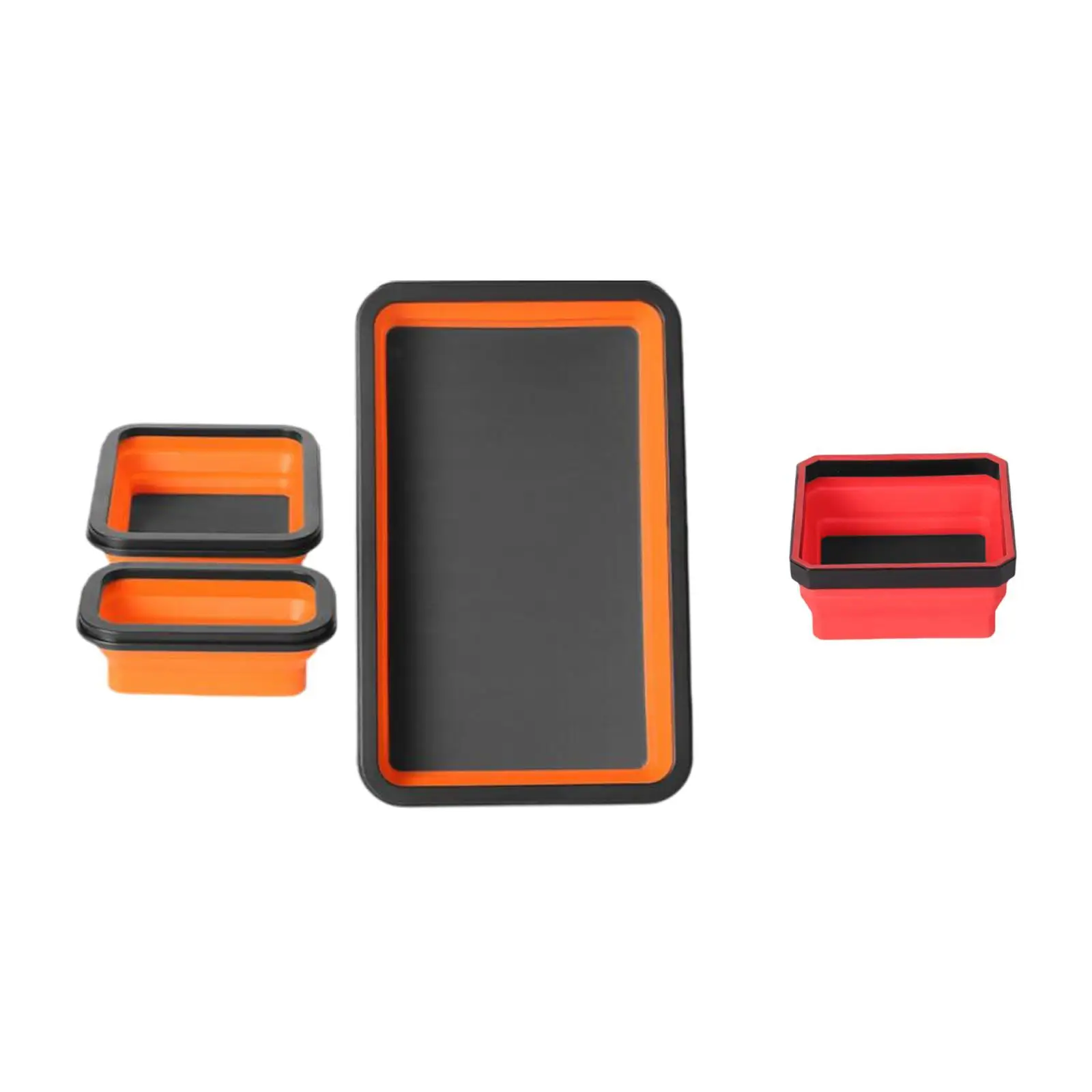 Vassoio pieghevole per parti attraenti Vassoio per attrezzi in silicone Scatola portaoggetti flessibile multiuso portatile Organizzatore per accessori hardware