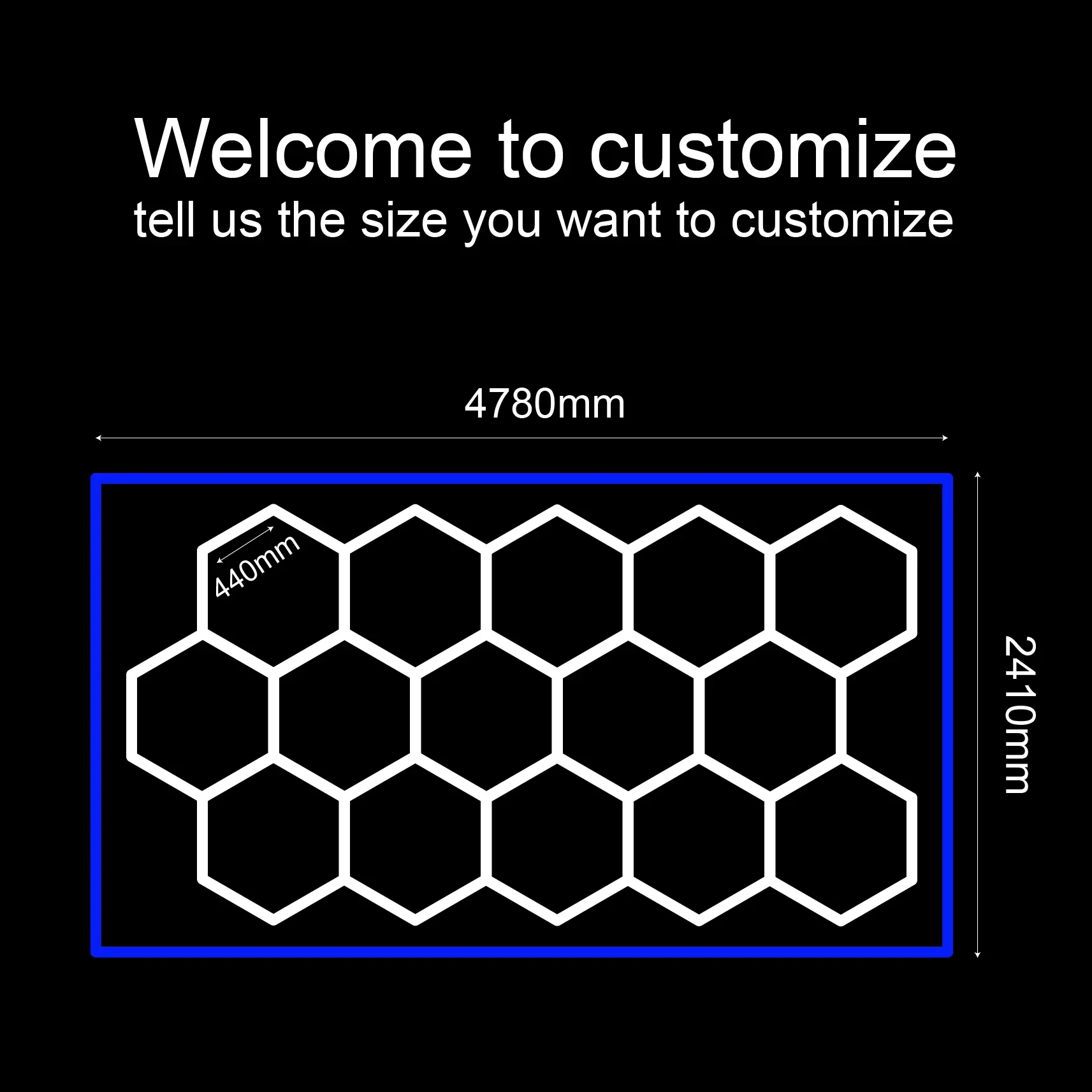 Acepte DlY |   Lámparas de garaje con luz LED de panal hexagonal, iluminación de techo de tubo Led de 110V-240V para reparación de carrocería de