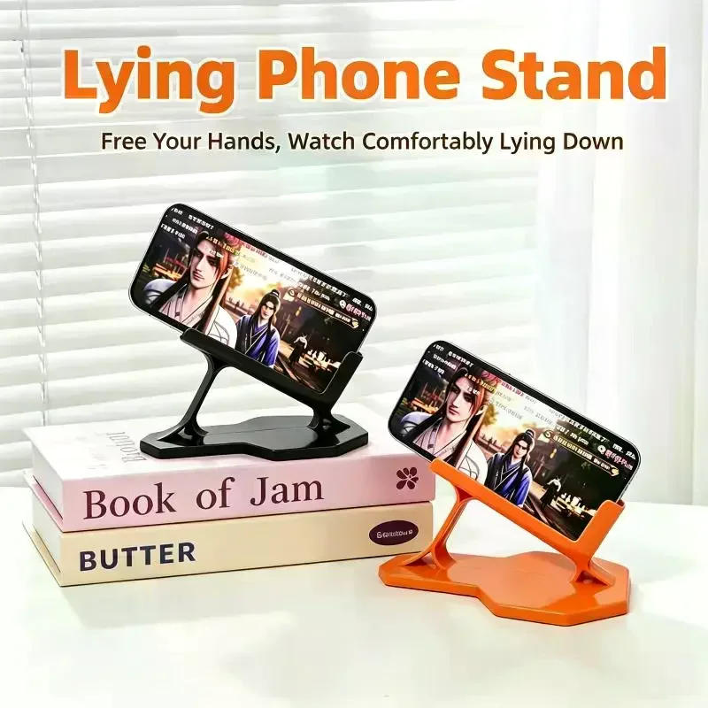 Lying Type Mobile Phone Stand Adjustable Desktop Phone Holder For Bed Sofa Watching Videos Daily Use