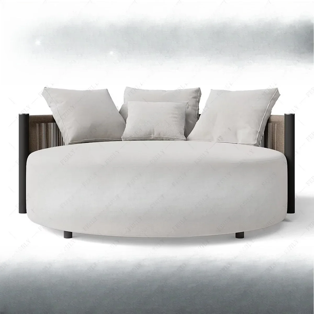 Modern outdoor furniture Luxury solid teak loungers Hotel garden Swimming pool Terrace Park with loungers